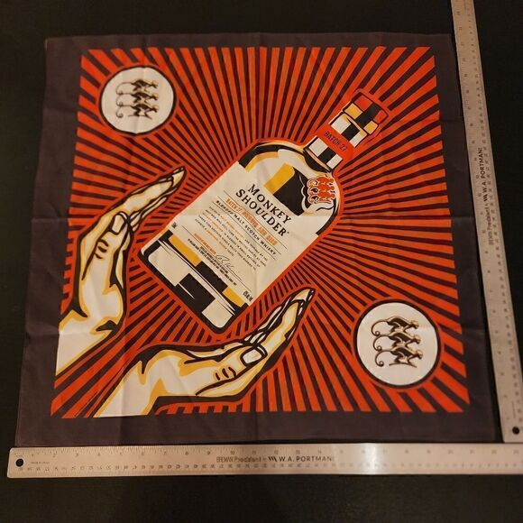 MONKEY SHOULDER Square Scarf Pocket Square - Picture 2 of 6